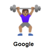 Woman Lifting Weights: Medium Skin Tone on Google Android