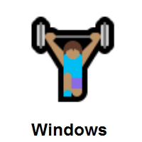 Woman Lifting Weights: Medium Skin Tone on Microsoft Windows