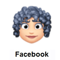 Woman: Light Skin Tone, Curly Hair on Facebook