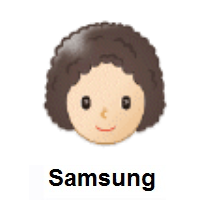 Woman: Light Skin Tone, Curly Hair on Samsung