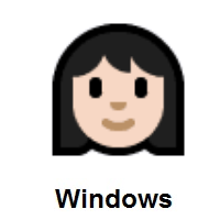 Woman: Light Skin Tone on Microsoft Windows