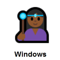 Woman Mage: Medium-Dark Skin Tone on Microsoft Windows