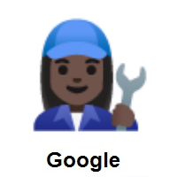 Woman Mechanic: Dark Skin Tone on Google Android