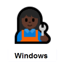 Woman Mechanic: Dark Skin Tone on Microsoft Windows