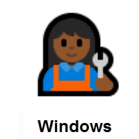 Woman Mechanic: Medium-Dark Skin Tone on Microsoft Windows