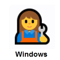 Woman Mechanic on Microsoft Windows