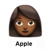 Woman: Medium-Dark Skin Tone on Apple iOS