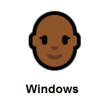 Woman: Medium-Dark Skin Tone, Bald on Microsoft Windows