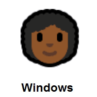 Woman: Medium-Dark Skin Tone, Curly Hair on Microsoft Windows