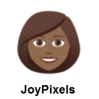 Woman: Medium-Dark Skin Tone on JoyPixels