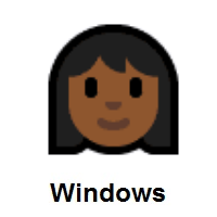 Woman: Medium-Dark Skin Tone on Microsoft Windows