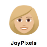 Woman: Medium-Light Skin Tone on JoyPixels