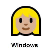 Woman: Medium-Light Skin Tone on Microsoft Windows