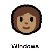 Woman: Medium Skin Tone, Curly Hair on Microsoft Windows