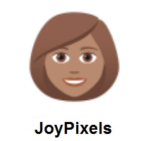 Woman: Medium Skin Tone on JoyPixels