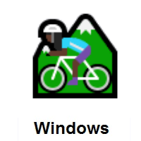 Woman Mountain Biking: Dark Skin Tone on Microsoft Windows