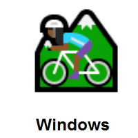 Woman Mountain Biking: Medium-Dark Skin Tone on Microsoft Windows
