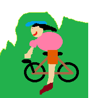 Woman Mountain Biking: Medium-Light Skin Tone