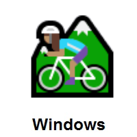Woman Mountain Biking: Medium Skin Tone on Microsoft Windows