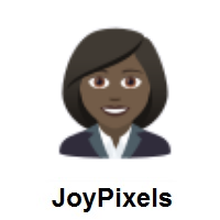 Woman Office Worker: Dark Skin Tone on JoyPixels