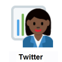 Woman Office Worker: Dark Skin Tone on Twitter Twemoji
