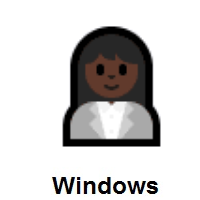 Woman Office Worker: Dark Skin Tone on Microsoft Windows