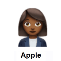 Woman Office Worker: Medium-Dark Skin Tone on Apple iOS