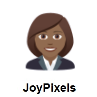Woman Office Worker: Medium-Dark Skin Tone on JoyPixels
