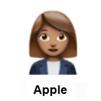 Woman Office Worker: Medium Skin Tone on Apple iOS