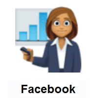 Woman Office Worker: Medium Skin Tone on Facebook
