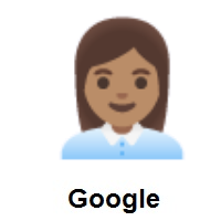 Woman Office Worker: Medium Skin Tone on Google Android