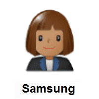 Woman Office Worker: Medium Skin Tone on Samsung