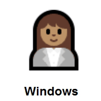 Woman Office Worker: Medium Skin Tone on Microsoft Windows