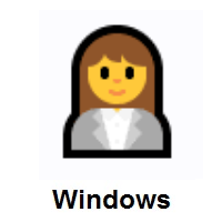 Woman Office Worker on Microsoft Windows