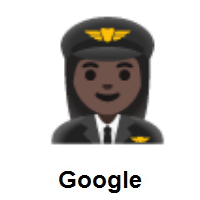 Woman Pilot: Dark Skin Tone on Google Android