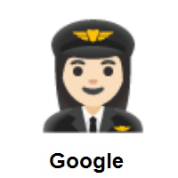 Woman Pilot: Light Skin Tone on Google Android