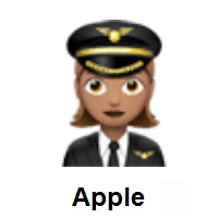 Woman Pilot: Medium Skin Tone on Apple iOS