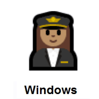 Woman Pilot: Medium Skin Tone on Microsoft Windows