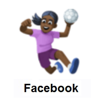 Woman Playing Handball: Dark Skin Tone on Facebook