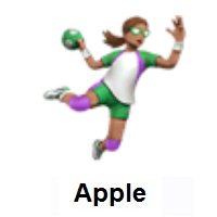 Woman Playing Handball: Medium Skin Tone on Apple iOS