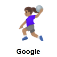 Woman Playing Handball: Medium Skin Tone on Google Android