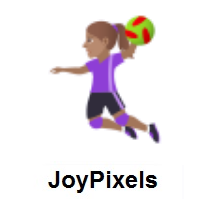 Woman Playing Handball: Medium Skin Tone on JoyPixels