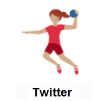 Woman Playing Handball: Medium Skin Tone on Twitter Twemoji