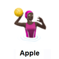 Woman Playing Water Polo: Dark Skin Tone on Apple iOS