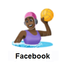 Woman Playing Water Polo: Dark Skin Tone on Facebook