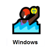 Woman Playing Water Polo: Dark Skin Tone on Microsoft Windows