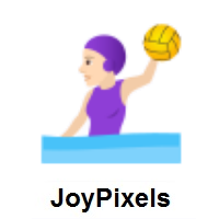 Woman Playing Water Polo: Light Skin Tone on JoyPixels
