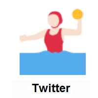 Woman Playing Water Polo: Light Skin Tone on Twitter Twemoji