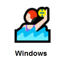 Woman Playing Water Polo: Light Skin Tone on Microsoft Windows