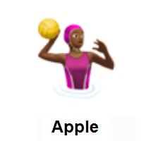 Woman Playing Water Polo: Medium-Dark Skin Tone on Apple iOS